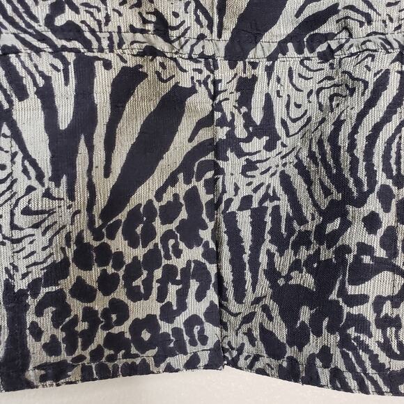 Chico's Womens S 100% Silk Animal Print Open Front Blazer - Picture 7 of 9